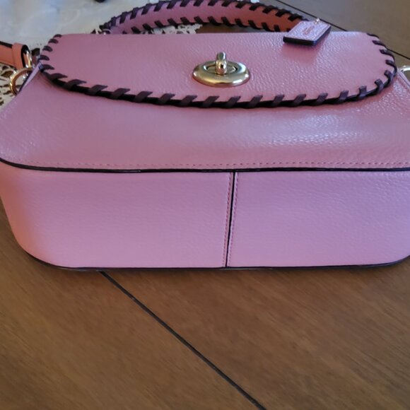 Coach Marlie Top Handle Satchel / Crossbody Handbag with Whipstitch Trim - Picture 3 of 7